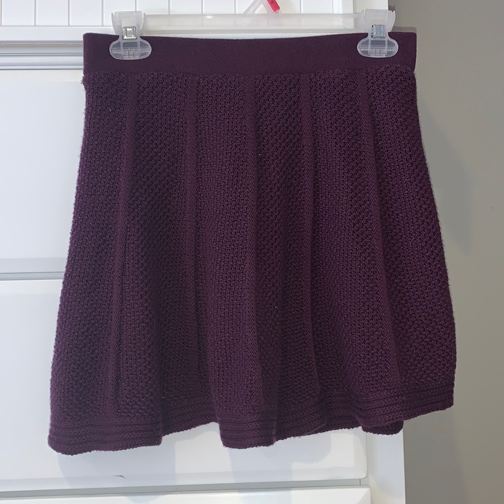 Knit purple skirt